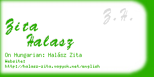 zita halasz business card